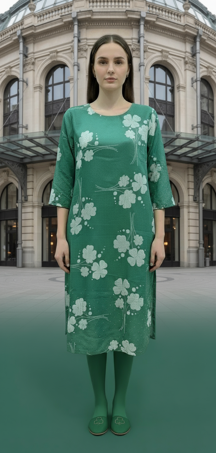 The Rich Lady Green Kurti Designer