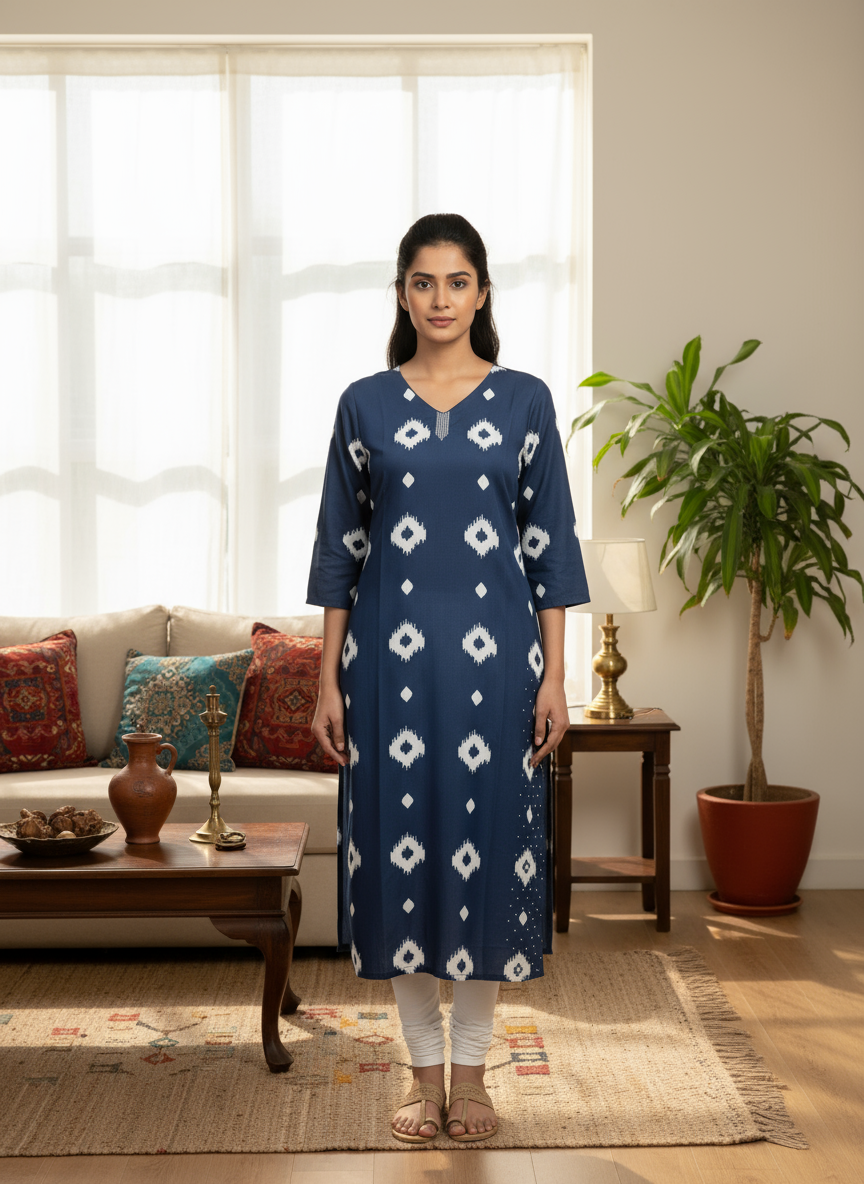 Blue Elegancy Designer Kurti
