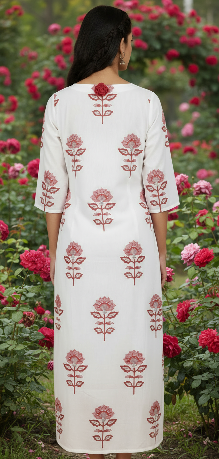 Designer Love Flower Kurti