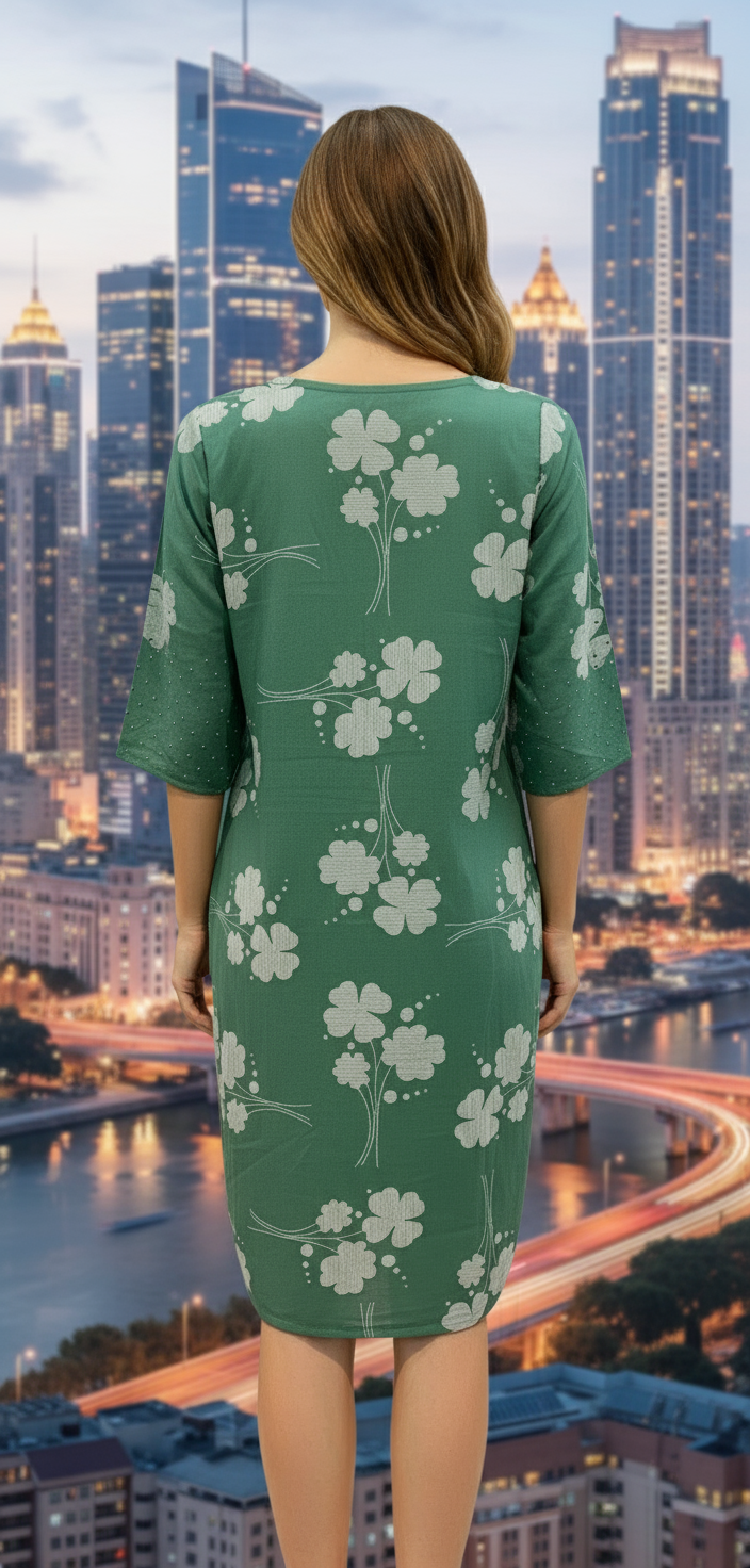 The Rich Lady Green Kurti Designer