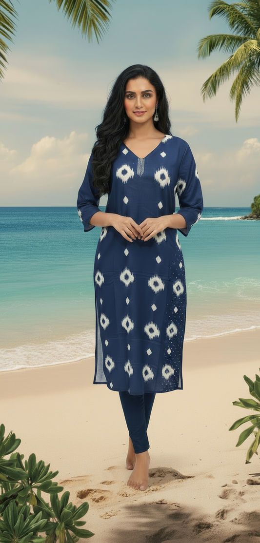 Blue Elegancy Designer Kurti
